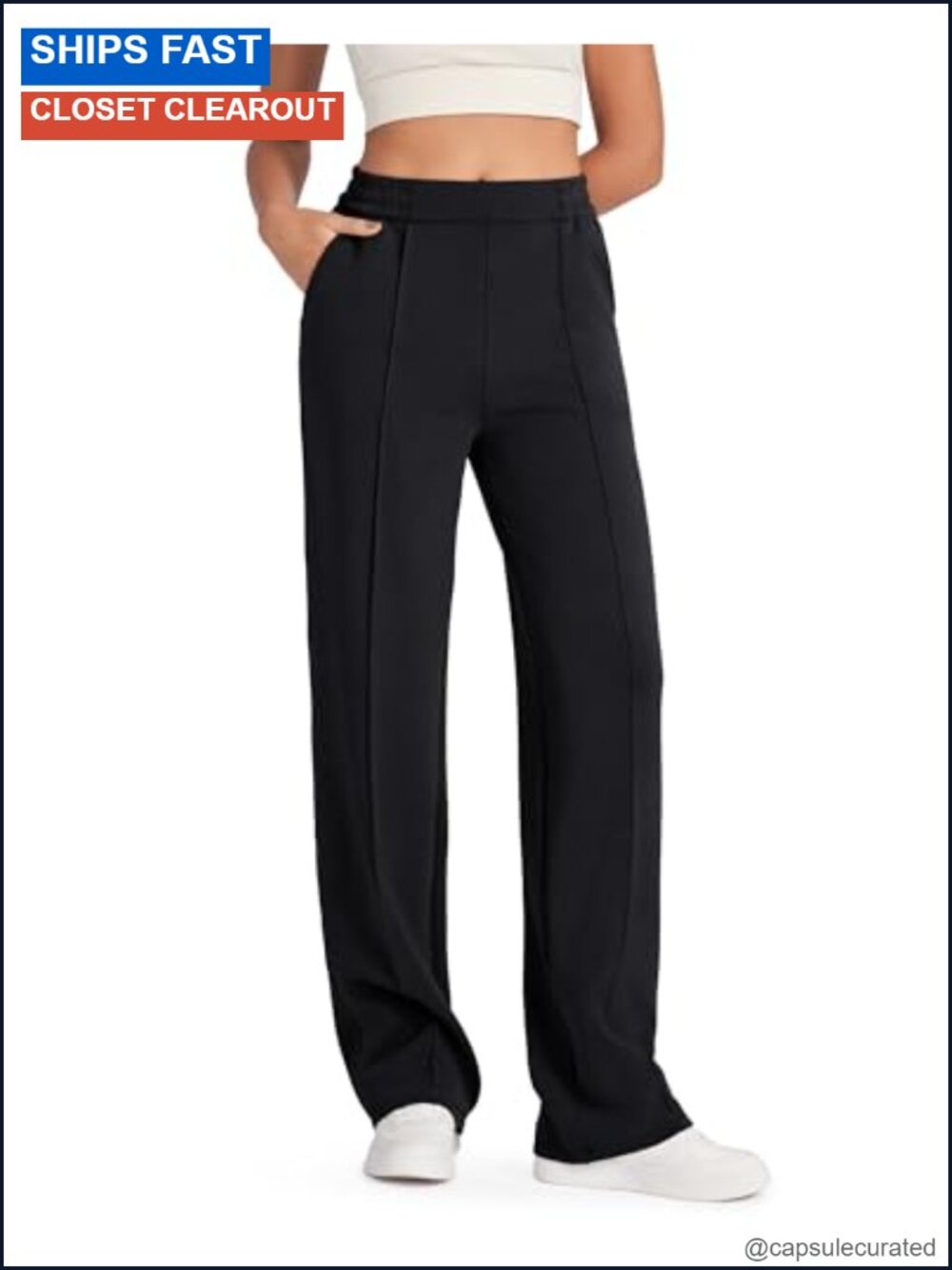Womens Wide Leg Sweatpants High Waist with Pockets